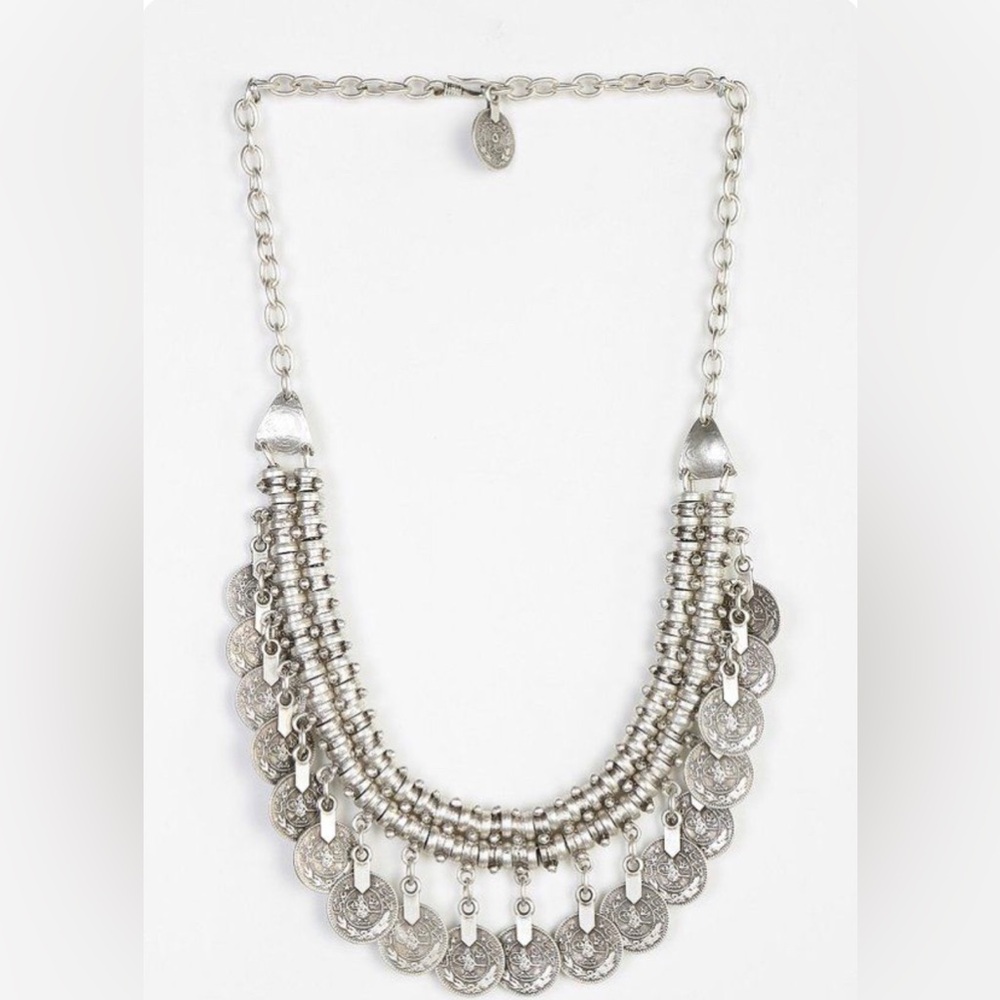 New Turkish Silver Coin Necklace